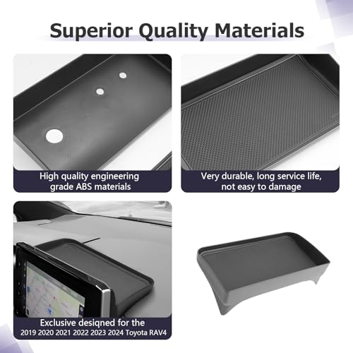 LUWU 2025 RAV 4 Dashboard Storage Tray Compatible with 2019-2022 2023 2024 2025 Toyota RAV 4 Center Console Display Box Hidden Tray Behind Screen 2025 RAV 4 Accessories - color: 2019-2025 RAV 4 Dashboard Box