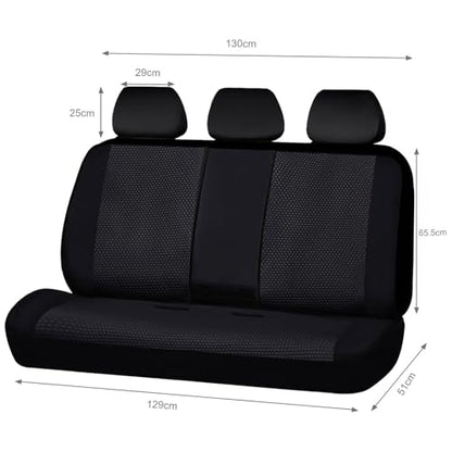 Flying Banner Neoprene Rear Bench car seat Covers car seat Protectors Split 40/60 60/40 (Solid Black, Neoprene) - color: Solid Black, size: Neoprene