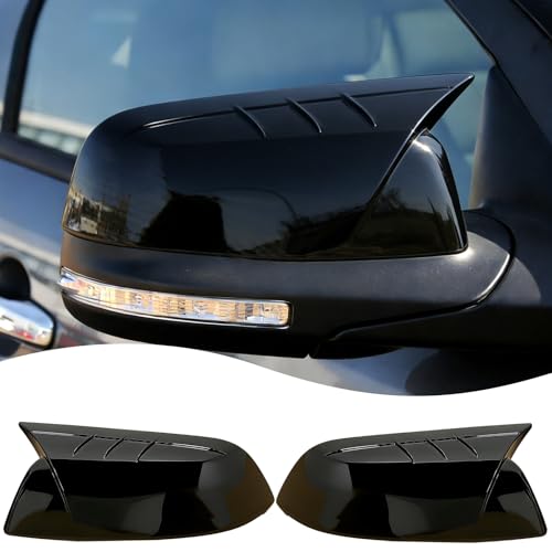 Rear View Mirror Cover, For Ford Explorer 2011- 2015 - Bright Black Turn Signal Housing Cover（Note: Not suitable for vehicle models where the left and right rearview mirror covers differ in size） - color: Bright Black, size: 2011-2015 Ford Explorer