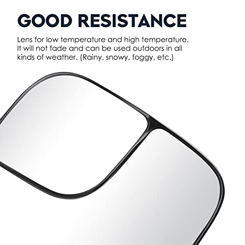 Driver Left Side Mirror Blind Spot Convex Heated Mirror Glass with Rear Holder Fit for 2005-2009 Dodge Ram 1500 2500 3500, Replacement for 5161011AA 5191035AA CH1324121 - size: Left Side