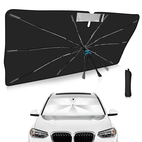 Windshield Sun Shade Umbrella Custom Fit for BMW X3 2018-2025 Foldable UV Protection Car Cover, Emergency Rain Shield & Dashboard Protector - Durable Auto Accessory - size: For BMW X3 2018+