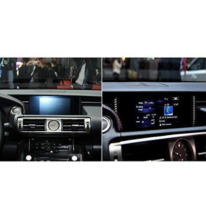 NVCNX Car Dashboard Navigation Frame Cover Decal Compatible with Lexus IS250 2014 2015 / IS200t 2016 2017 / IS300 2016-2020 / IS350 2014-2020 Carbon Fiber Interior Trim Accessories Black - color: Navigation Frame