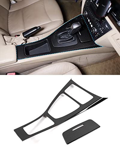 Carbon Fiber Style Center Console Gear Shift Panel Trim – Auto Accessory for BMW 3 Series E90 E92 (2005-2012)