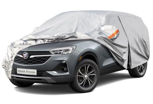 Kayme 6 Layers SUV Car Cover Custom Fit for Buick Encore/Encore GX(2012-2025) Waterproof All Weather for Automobiles, Outdoor Full Cover Rain Sun UV Protection.Silver - size: 11. Custom Fit Buick Encore/Encore GX