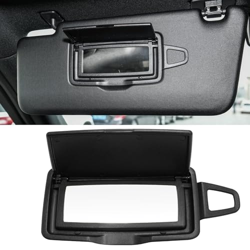 Compatible with Mercedes Benz Sun Visor Vanity Mirror Cover Replacement for W166 X166 W292 W205 W253 C GLC M Class 2015-2021,1PC Left Driver Side Front Sun Visor Vanity Makeup Mirror Cap,Black - color: Black