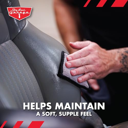 Jay Leno's Garage Leather Cleaner – Deep-Cleaning Leather Seat Cleaner for Car Interior, pH-Balanced Car Refresher That Gently Cleans, Lifts Grime, Refurbish and Restores All Leather Surfaces (16 oz) - style: Cleaner
