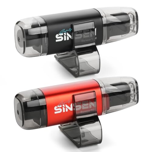 SINSEN Car Window Breaker Seat Belt Cutter Tool, Emergency Safety Hammer Tool to Break Glass, Portable Escape Kit, 2 Pack(Black+Red) - color: Black & Red