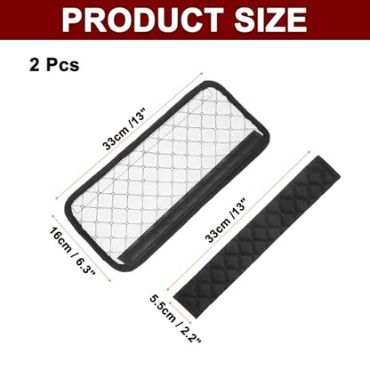 HARFINGTON 2pcs Shoulder Strap Cushions 13 Inch Car Seat Belt Pads Cover Auto Seatbelt Strap Shoulder Pad Automotive Seat Belt Cushion Pad for Auto SUV Truck, Black - color: Black, size: 13 Inch