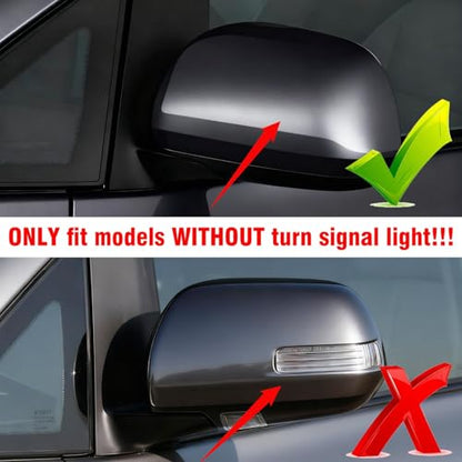Moonlinks 1Pair Compatible with 2012 2013 2014 2015 2016 2017 2018 2019 2020 Toyota Sienna Mirror Cover Replacement, Gray Left Driver Side&Right Passenger Side Door Rearview Side Clip-on Mirror Cap - color: Pair Gray