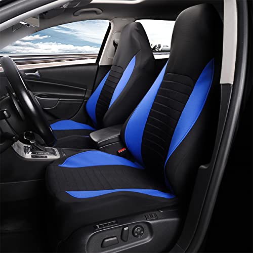 Moly Magnolia Car Front Seat Covers, Blue, Mesh, Universal Fit, Compatible with Car, Truck, Van, SUV, Automotive Front Seat Cover Pair - color: Blue