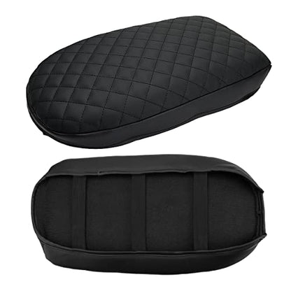 INTGET Center Console Armrest Cover for Toyota RAV4 Accessories 2025 2024 2023 2022 2021 2020 2019 Leather Middle Console Lid Pad Arm Rest Covering Car(Black with Cushion Texture) - color: black with cushion texture