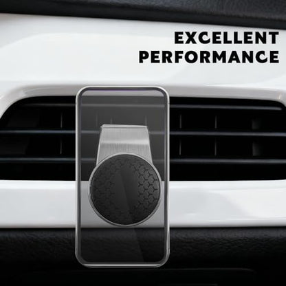 Strong Magnetic Car Phone Holder, Car Phone Mount Holder, 360° Rotatable L-Shape Air Vent/Dashboard Mount, Adjustable Air Vent Navigation Magnetic Smartphone Bracket for Auto SUV (Silver) - color: Silver