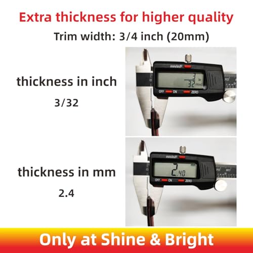 16Ft Chrome Silver Extra Thick Auto Molding Trim Universal Bumper Window Door Body Side Decorative Strip Scratch-Proof (Width: 3/4inch [20mm]) - size: Width: 3/4inch [20mm]