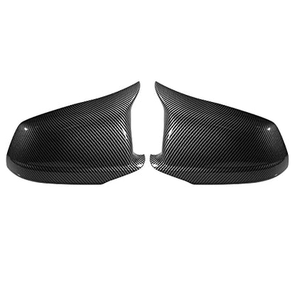 X AUTOHAUX Pair Car Exterior Rear View Mirror Covers Cap Replacement for BMW 5 Series F10 F11 F18 528i 530i 535i 550i 2011-2013 Carbon Fiber Pattern
