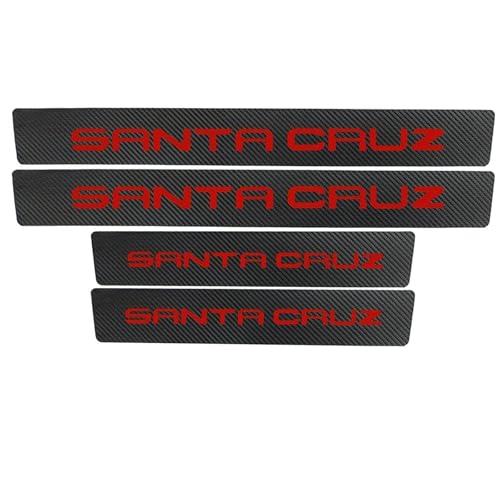 for Santa Cruz Door Sill Protector Accessories, Car Door Sill Guard Decoration(Red) - color: Red