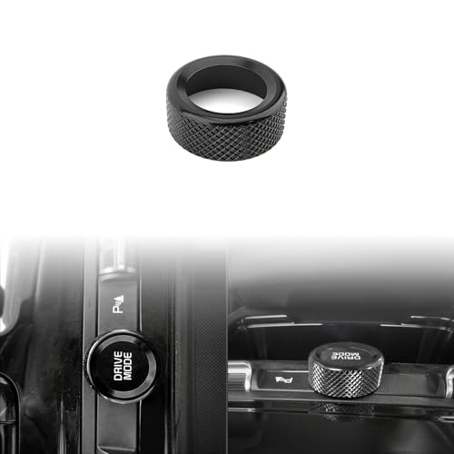 Aluminum Car Gear Control Knob Cover Drive Mode Gear Shift Switch Knob Protective Cover Compatible with Kia K5 2021-2025 Accessories (Black Style) - color: Black Style