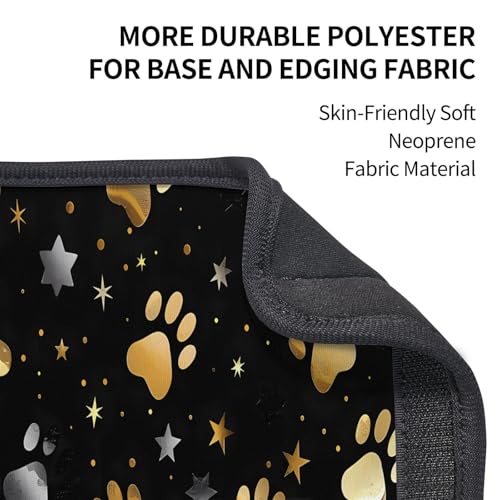 Seat Belt Cover Pad Golden Grey Dog Paw Print Soft Safety Car Automotive Seat Belt Pads Cushion Shoulder Strap Covers for Cars or Bags, 2 Pcs - color: Golden Grey Dog Paw Print