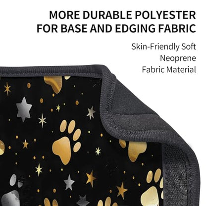 Seat Belt Cover Pad Golden Grey Dog Paw Print Soft Safety Car Automotive Seat Belt Pads Cushion Shoulder Strap Covers for Cars or Bags, 2 Pcs - color: Golden Grey Dog Paw Print
