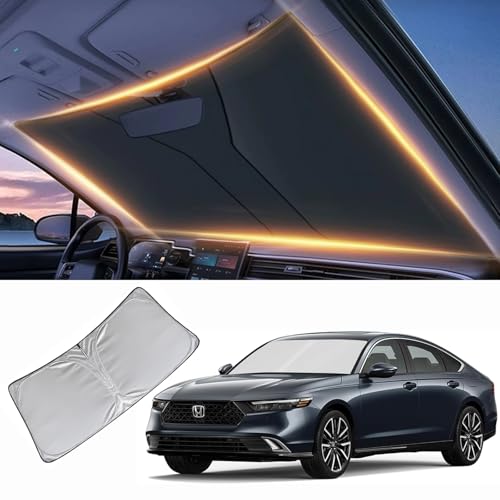 Windshield Sun Shade for Honda Accord Front Window Shades Cover for 2013-2024 2025 2026 Accord Car Accessories Windshield Sun Visor Protector - size: For Honda Accord 2013-2024