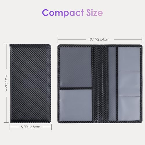 Car Registration and Insurance Holder，Colour Patterns Men Women Car License Document Registration and Insurance Card Holder - color: Black