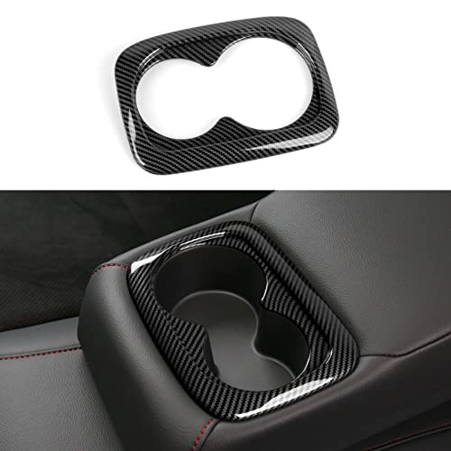Car Cup Holder Water Cover Decals for 2022 2023 2024 2025 Honda Civic 11th Gen Accessories ABS Carbon Fiber Interior Stickers - color: Cup Holder Panel Frame