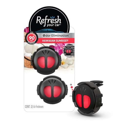 Refresh Your Car Mini Diffuser Car Air Fresheners, Hawaiian Sunrise Scent, 2 Pack, Convenient Car Diffuser - size: 2 Count (Pack of 1)