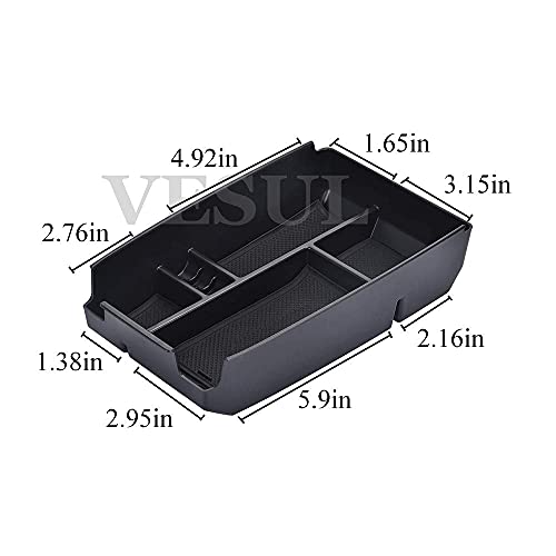 Center Console Organizer Compatible with Bronco Sport 2021-2026 Ford Escape 2020-2026 Storage Tray ABS Insert Organizer Glove Pallet Storage Console Separation