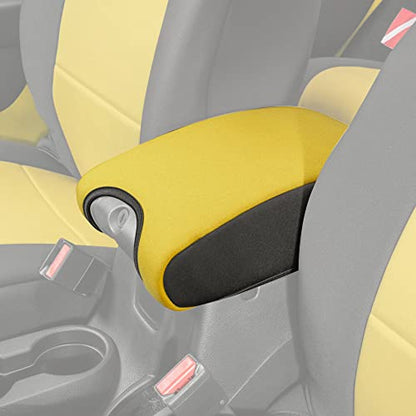 Diver Down Neoprene Center Console Cover - Fits Jeep 2007-2018 JK JKU Wrangler - Cushioned Armrest Cover - Doesn't Burn Your Elbow - Tight Custom Fit - Comfortable Foam Armrest Pad (11-18 Yellow) - color: Yellow, size: 2011-2018 JK