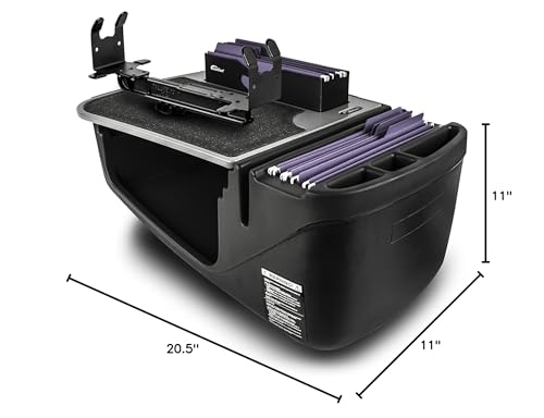 AutoExec AE-FMEF-PS-GT Efficiency FileMaster Car Desk for Your Vehicle Workstation and Mobile Office, with Printer Stand - color: Grey, style: Desk, Printer Stand