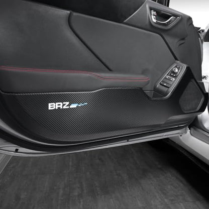 BETTERHUMZ Car Door Anti Kick Pad Cover Trim Compatible with Toyota GR86 for Subaru BRZ 2021 2022 2023 2024 2025 Carbon Fiber Leather Protective Sticker Interior Accessories