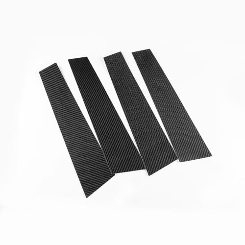 Black Carbon Flakes Compatible with Chevy/Chevrolet Malibu 2016-2025 2017 2018 2019 2020 2021 2022 2023 2024 Accessories Car B Pillar Side Windshield Outer Cover Exterior Trim Decal 6pcs - color: B-pillars