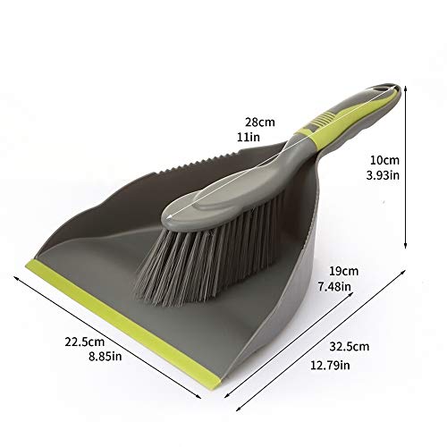 WDDBHSKN Dust pan Broom Dustpan Brush - Dust Pans with Brush, Dustpan and Brush Set, Handheld Broom and Dustpan Set are Used to Clean Kitchens, Floors, Tables, and Animal Cages. - size: 1 Count (Pack of 1)