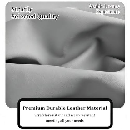 Car Front Seat Covers, Leather Anti-Slip Vehicle Front Seat Protection Full Wrap, Waterproof Driver Automotive Bottom Cushion Pad Mat Accessories, Universal for SUV, Sedan, Truck (Gray) - color: Gray