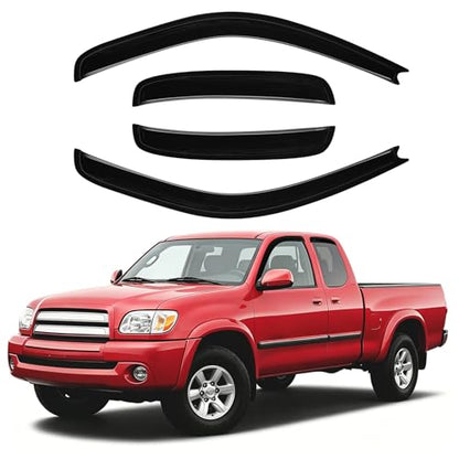 Canvcle Tundra Rain Guards - Window Visors for Toyota Tundra Extended Cab/Access Cab 2000-2006, Outside-Mount Tape-On Side Window Wind Deflectors for Tundra Accessories, Vent Visors Shades Rainproof - size: Toyota Tundra 2000-2006
