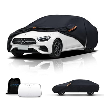 Waterproof Car Cover All-Weather,Full Exterior Automobiles Cover for Sedan 179-185 inch Universal Fit Toyota Corolla/Prius, Honda Civic, VW Jetta, Kia Forte, Nissan, Hyundai Elantra etc. - size: Fit Sedan Length 179-185 inch(3L)