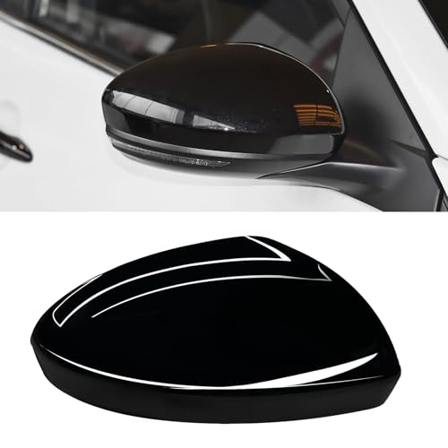 Moonlinks Compatible with Nissan Sentra 2020 2021 2022 2023 2024 Side Mirror Cover Replacement, Glossy Black Right Passenger Side Clip-on Mirror Cap for Sentra S/SR/SV/Sense/Advance/Exclusive - color: Right Black