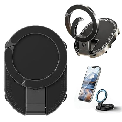 3-in-1 Suction Magnetic Phone Holder,2026 New Foldable & 360°Rotatable Phone Holder, Universal Portable Phone Stand for Car Dashboard, Gym, Kitchen, Office (1PCS)
