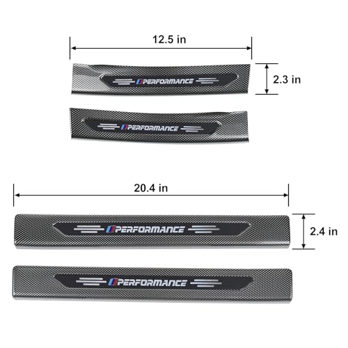 4PCS Door Sill Protector Compatible with BMW 2019-2025 2026 X5 G05 Accessories Carbon Fiber Texture ABS Plastic Material Auto Door Entry Guards