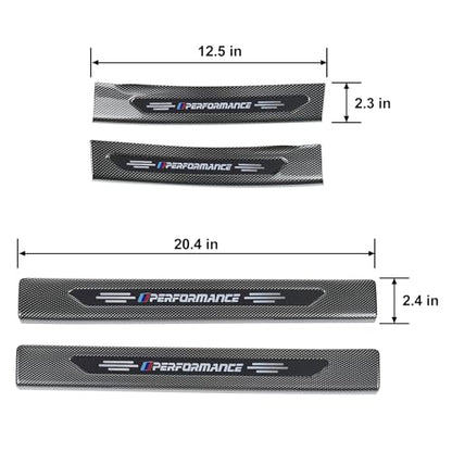 4PCS Door Sill Protector Compatible with BMW 2019-2025 2026 X5 G05 Accessories Carbon Fiber Texture ABS Plastic Material Auto Door Entry Guards