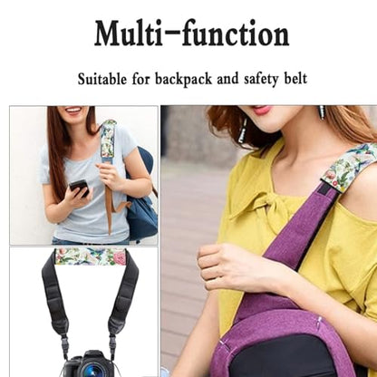 UNICEU Spring Flower Hummingbird Car Seat Belt Pads Cover, Neoprene Soft Car Seatbelt Shoulder Strap Covers Harness Pad for Car/Bag, 2 Packs - color: Floral Hummingbird