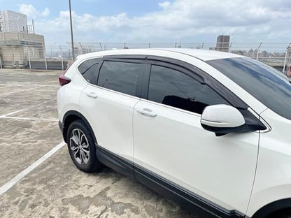 2017-2022 Tape-On Rain Guards for Honda CR-V Side Window Deflector Visors LX EX EX-L Touring 3D Wavy JDM Style CRV Vent Shades 2018 2019 2020 2021 - size: For Honda CR-V 2017-2022