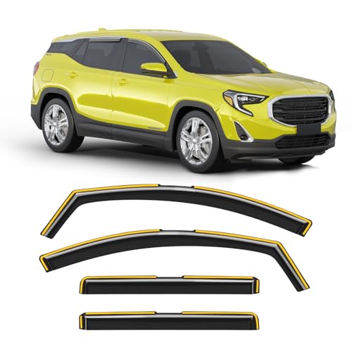 in-Channel Window Rain Guard for Fit for GMC Terrain 2018-2024 Rain Guards Side Window Visors Low Profile Vent Visor Window Deflectors Vent Shades Car Accessories - size: 2018-2024 GMC Terrain