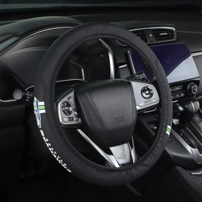 for Seahawks Car Steering Wheel Cover, 14-15 Inch Leather Grip | Non-Slip & Sweat-Resistant Design, Fit for Most Cars, SUVs, Trucks (SWC-BHY) - size: SWC-BHY