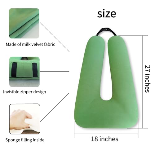 FHSGGP Travel Pillow Car Pillow Kid Car Sleeping The Sleeping Aid for Adults and Kids on Road Trips Sponge Kids Travel Pillow Provides Body and Head Support Sage Green - color: D-sage Green