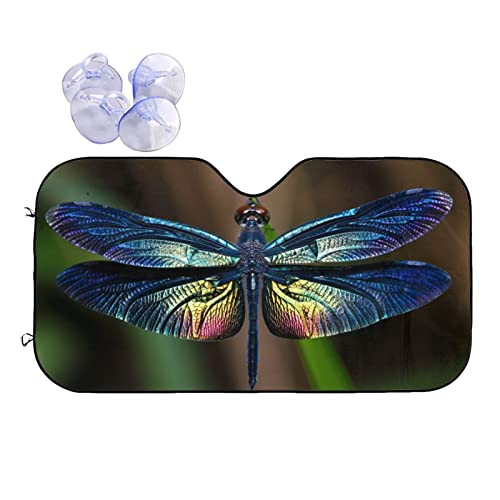 Dragonfly Car Windshield Sunshade Front Window Sun Visor Protector Foldable Shield Cover for Truck SUV - color: Black1