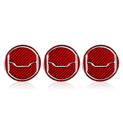 Car Carbon Fiber Decal Central Air Outlet Sticker for Ford Mustang 2015 2016 2017 2018 2019 2020 2021 2022 2023 Accessories - color: Central Air Outlet