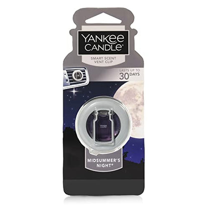Yankee Candle Smart Scent Vent Clip Car Air Freshener, Odor Neutralizing Car Fragrance, Midsummer's Night (Pack of 1)