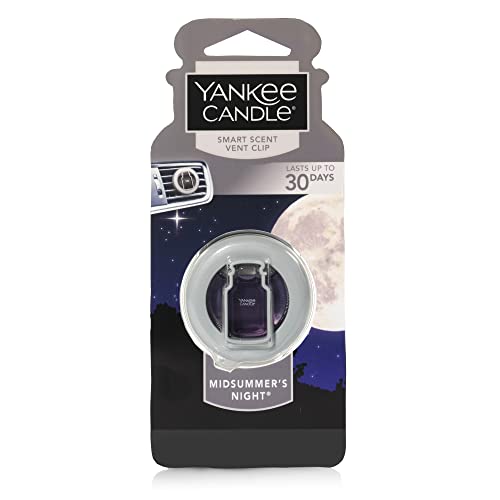 Yankee Candle Smart Scent Vent Clip Car Air Freshener, Odor Neutralizing Car Fragrance, Midsummer's Night (Pack of 1)
