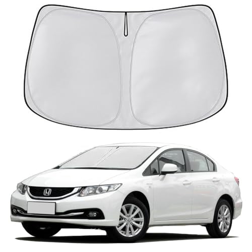 Windshield Sun Shade for Honda Civic 2012 2013 2014 2015, Front Window Shade Sun Visor Protector Honda Civic Accessories Foldable Sunshade Blocks UV Rays Keeps Your Car Cooler - size: for Civic 2012-2015