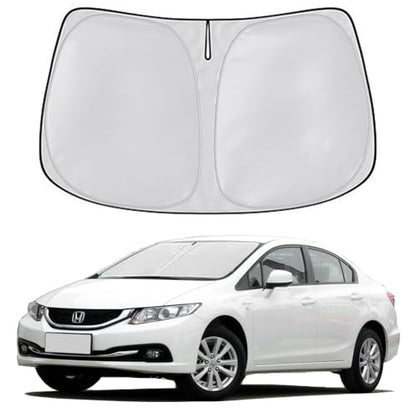 Windshield Sun Shade for Honda Civic 2012 2013 2014 2015, Front Window Shade Sun Visor Protector Honda Civic Accessories Foldable Sunshade Blocks UV Rays Keeps Your Car Cooler - size: for Civic 2012-2015